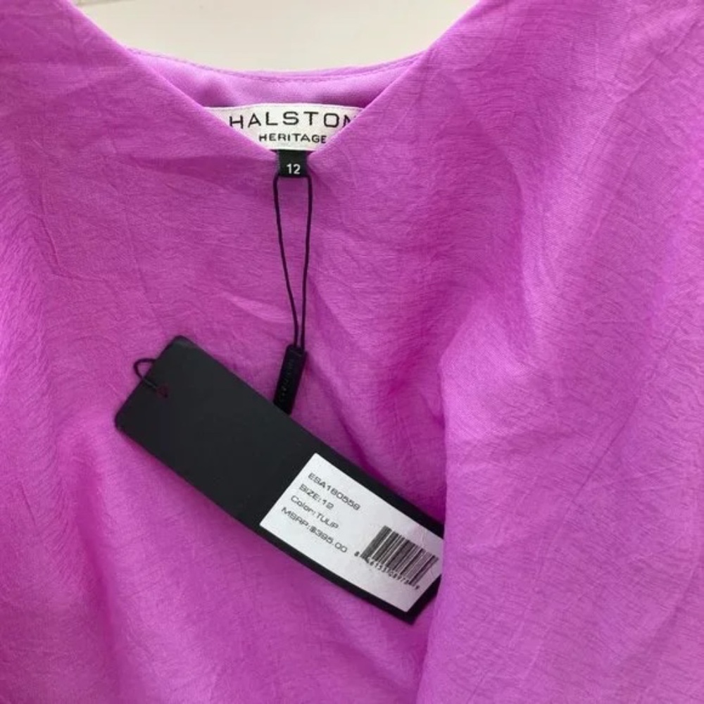 HALSTON HERITAGE V-Neck Long Dress - Picture 11 of 12